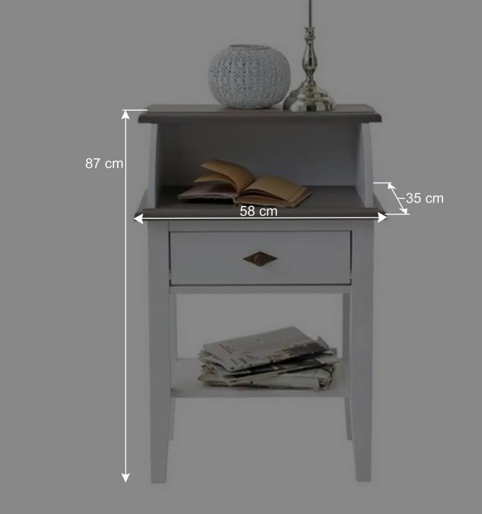 Telefontischchen Mirandesca in Weiß