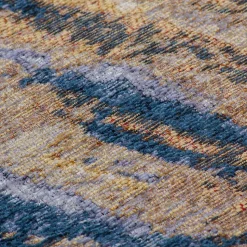 Teppich abstrakt in Beige Blau gemustert - Wales