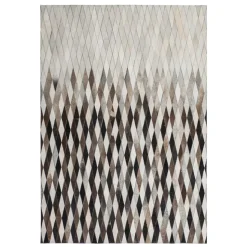 Teppich aus Fell Patchwork in Rautenform - Techo