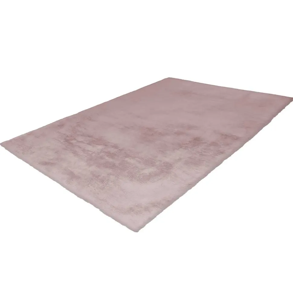 Teppich aus Kunstfell in Rosa - Danah