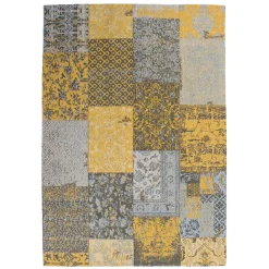 Teppich im Muster Patchwork Look in Gold - Arideon