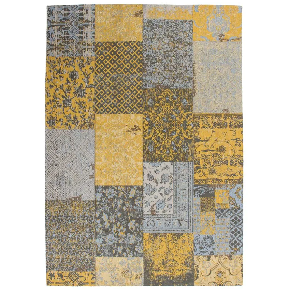 Teppich im Muster Patchwork Look in Gold - Arideon