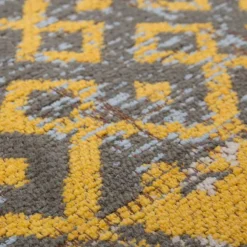 Teppich im Muster Patchwork Look in Gold - Arideon