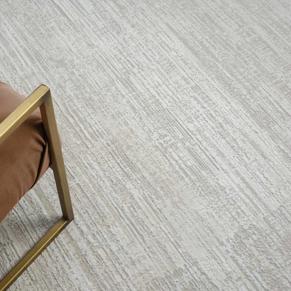 Teppich in Creme & Beige - dezent gemustert - Rondma