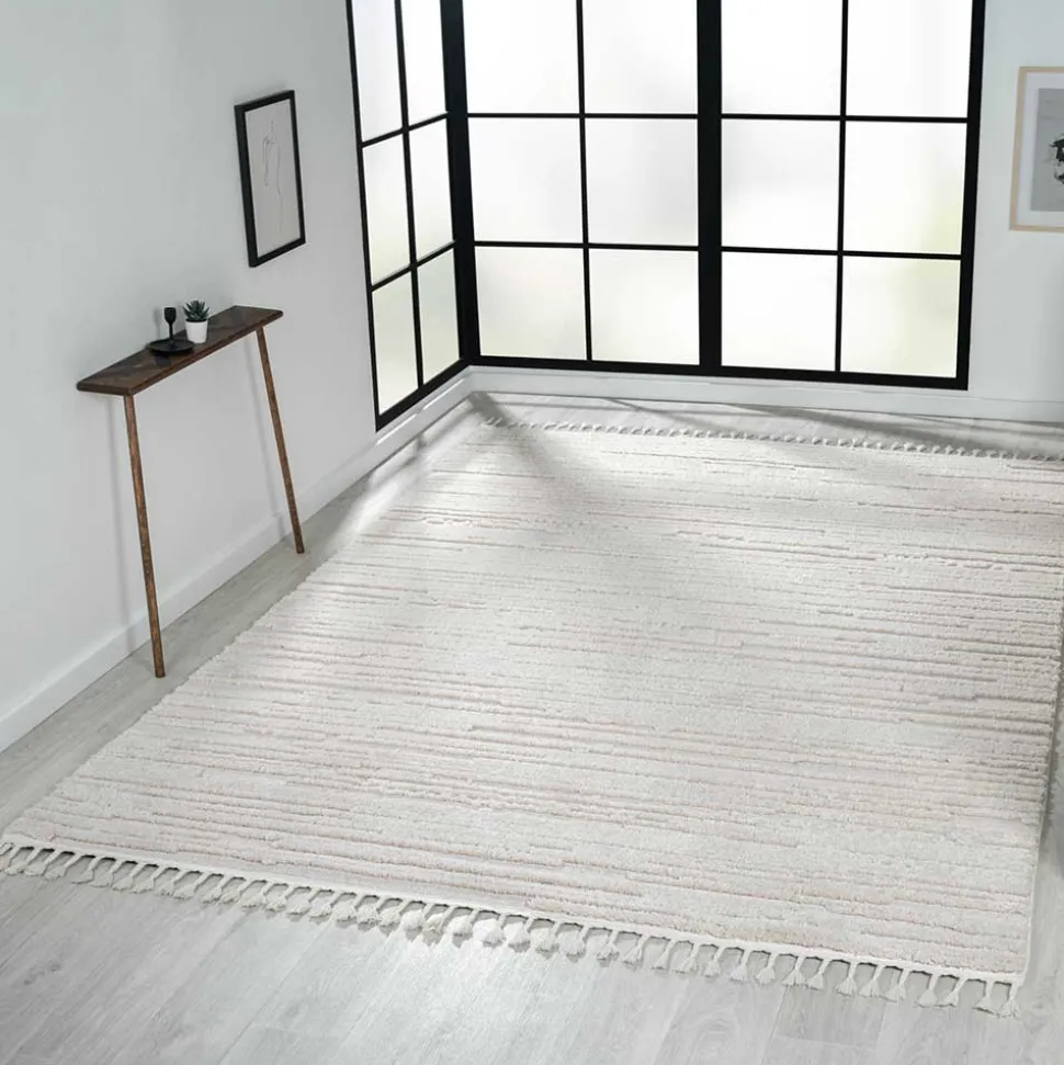 Teppich in Creme mit Kurzflor - Brayan