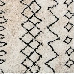 Teppich in Offwhite und Schwarz - Pless