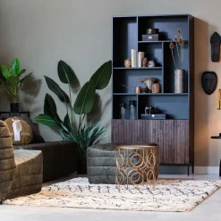 Teppich in Offwhite und Schwarz - Pless