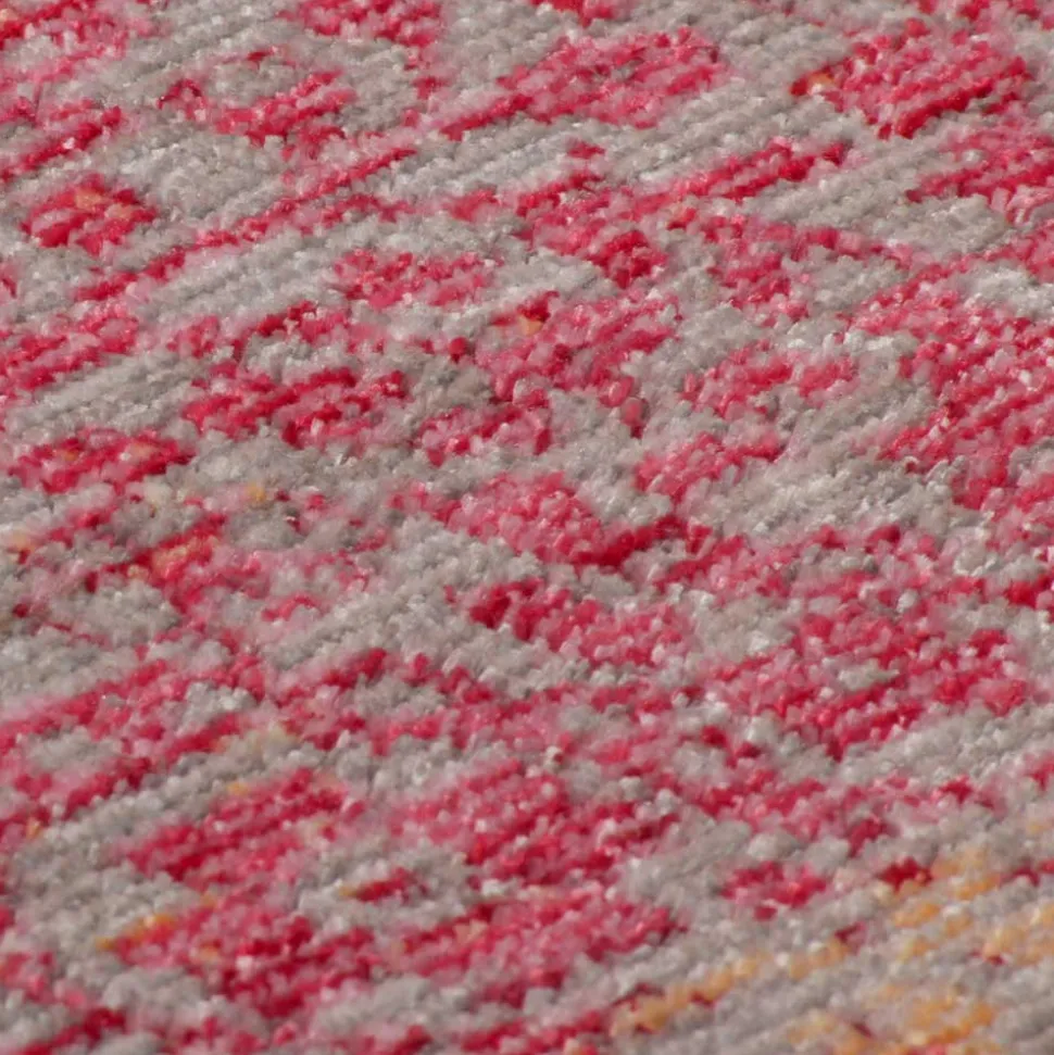 Teppich in Rot und Beige abstrakt - Lergavano