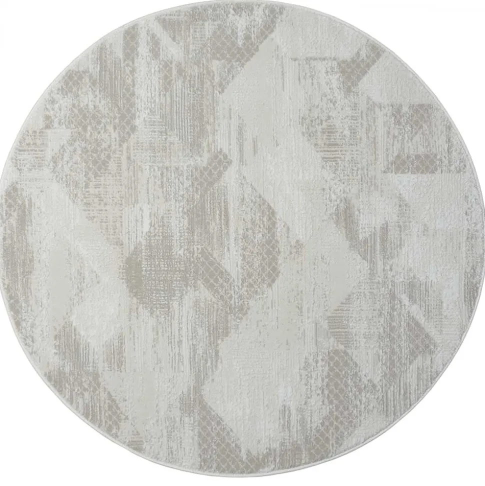 Teppich in Rund - Creme und Beige - Anita