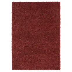 Teppich Läufer in Dunkelrot Hochflor - Carina