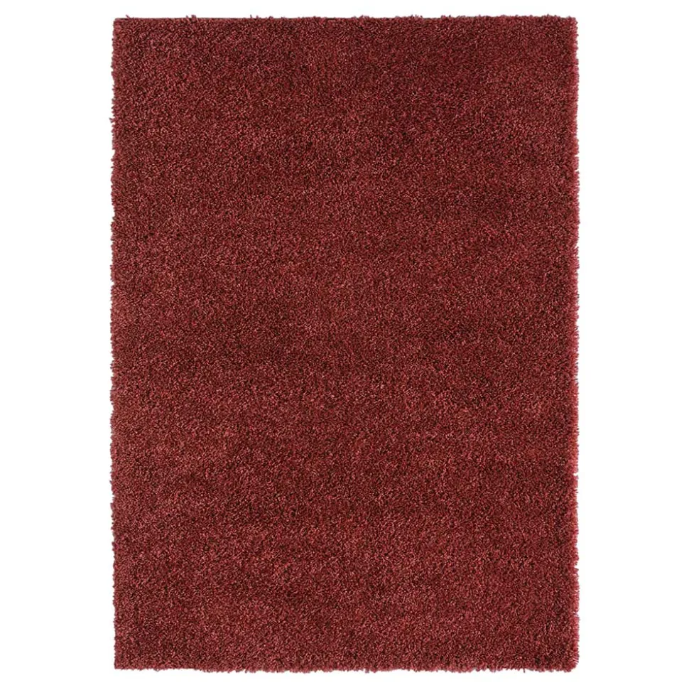 Teppich Läufer in Dunkelrot Hochflor - Carina