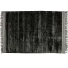 Teppich mit Fransen in Anthrazit - Haigon