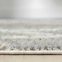 Teppich mit Fransen in Beige & Grau - Fulivia