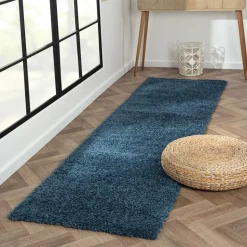 Teppich mit Hochflor in Dunkelblau - Pipev