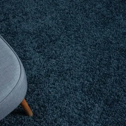 Teppich mit Hochflor in Dunkelblau - Pipev