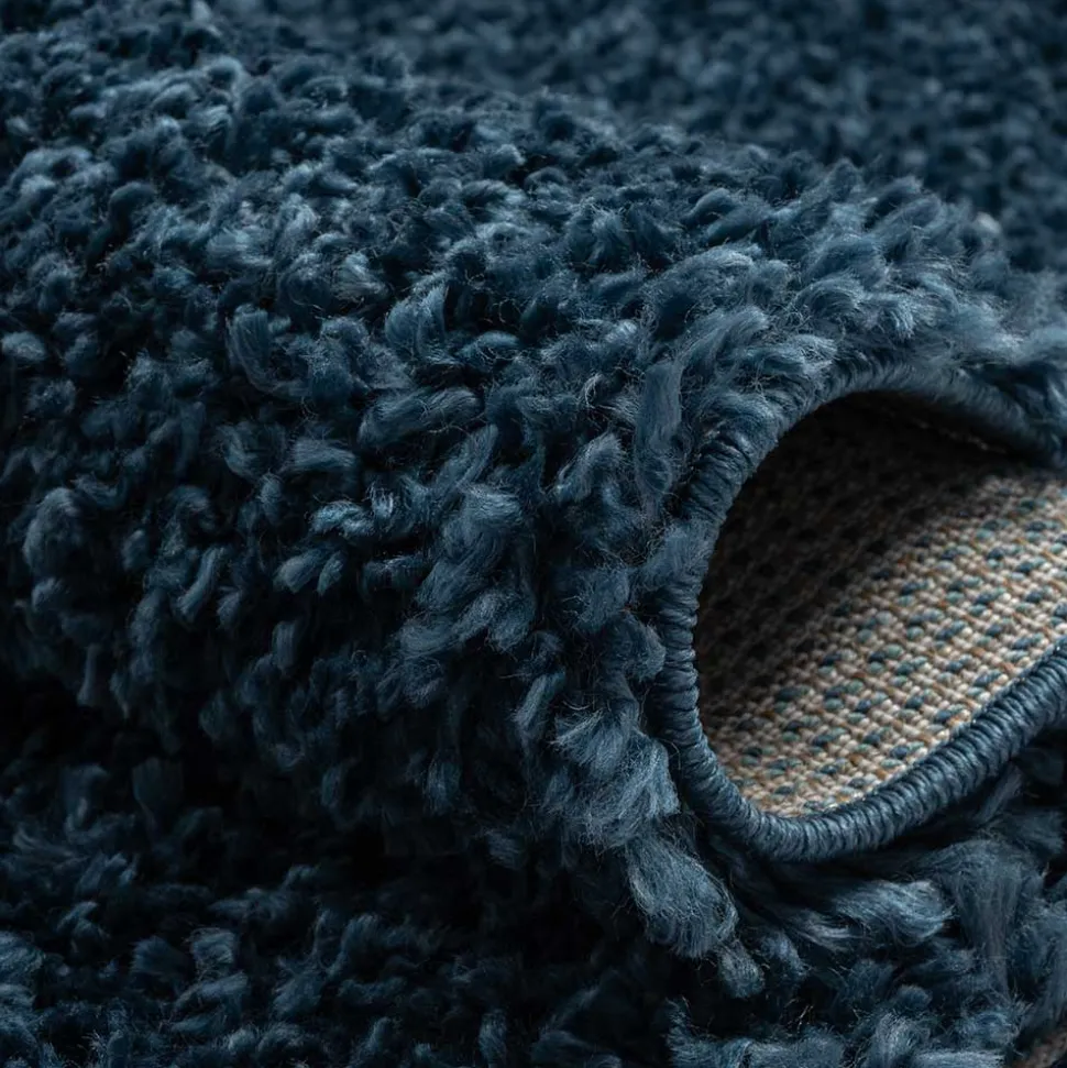 Teppich mit Hochflor in Dunkelblau - Pipev