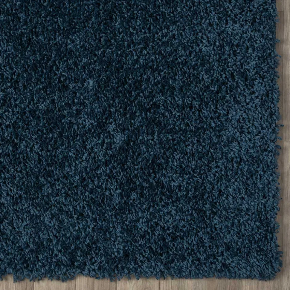 Teppich mit Hochflor in Dunkelblau - Pipev