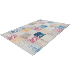Teppich mit Quadratmuster mehrfarbig - Carmian