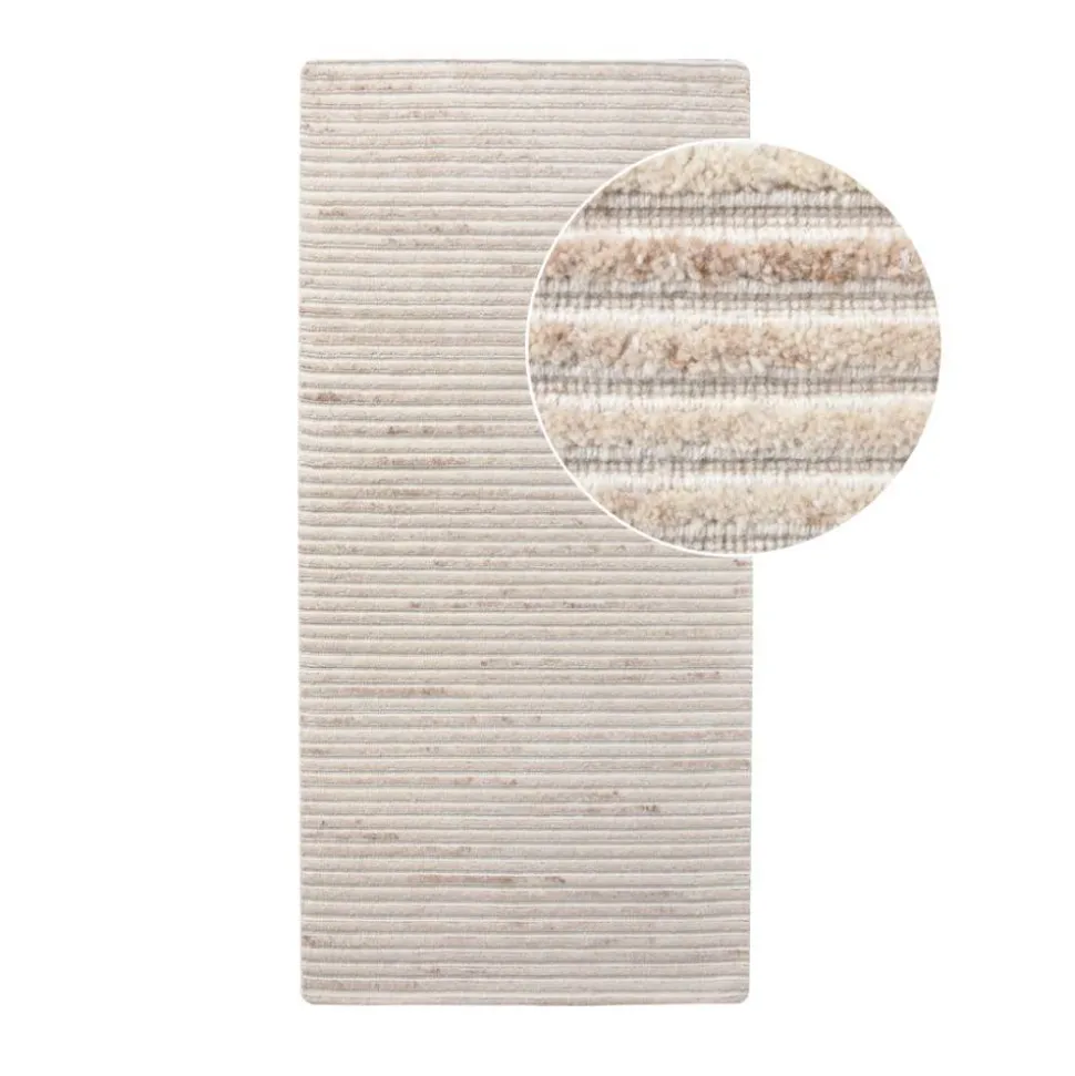 Teppich mit Wolle in Cremeweiß - Accapulco