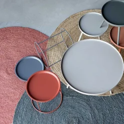 Teppiche aus Jute in Dunkelgrau - Icardus (2er Set)