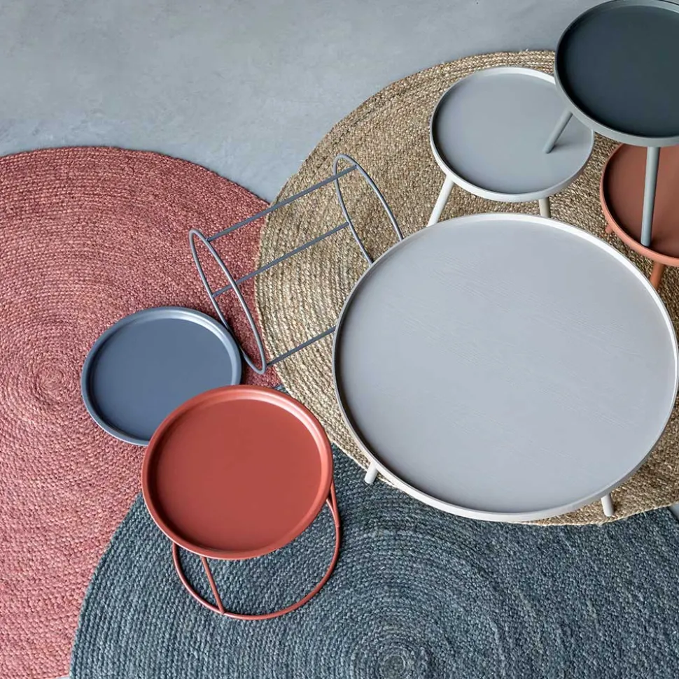 Teppiche aus Jute in Dunkelgrau - Icardus (2er Set)