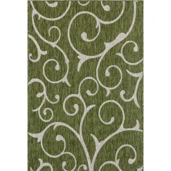 Terrassen Teppich in Oliv Grün und Cremeweiß - Duran