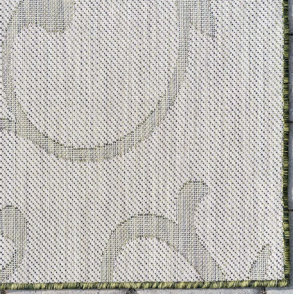 Terrassen Teppich in Oliv Grün und Cremeweiß - Duran