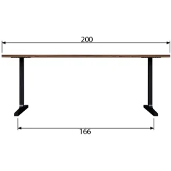 T-Gestell Tisch in Nussbaum & Schwarz - Bastion
