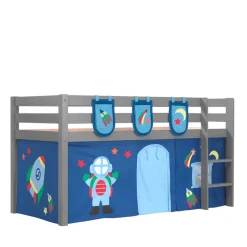 Themen-Hochbett Weltall Astronaut in Grau - Tablonero