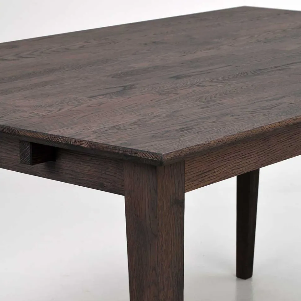 Tisch aus Eiche Massivholz in Dunkelbraun - Lomarios