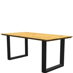 Tisch mit Eichenplatte Schweizer Kante - Blacer