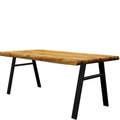 Tisch mit Naturkante Eichenholz Platte - Basilius