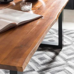 Tischgruppe in Braun mit Schwarz - Bruce (fünfteilig)