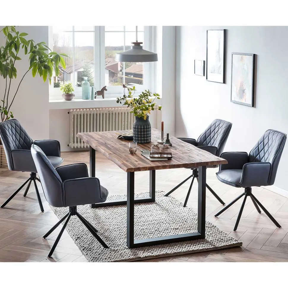 Tischgruppe mit Drehstühlen im Set - Cheyenne (fünfteilig)