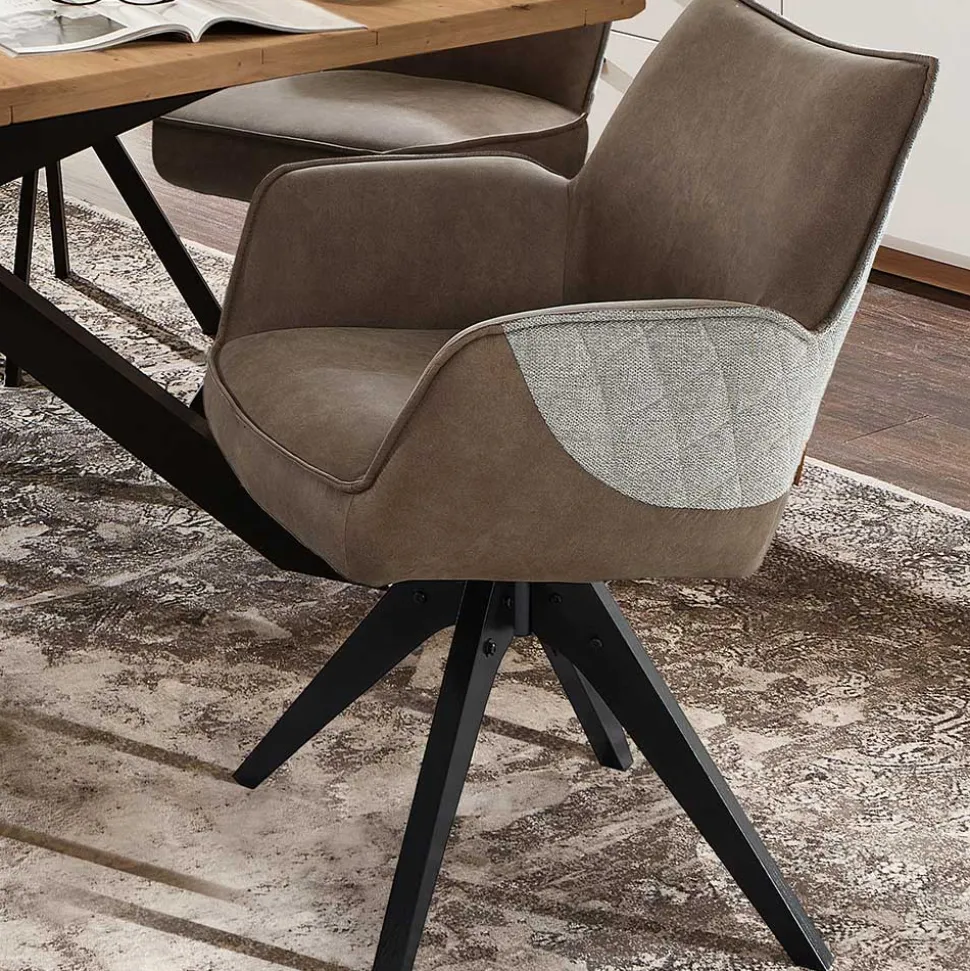 Tischgruppe mit Drehstühlen Set - Niam (siebenteilig)