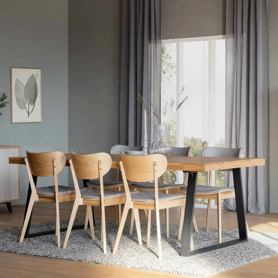 Tischgruppe mit sechs Sitzplätzen - Jonata (siebenteilig)