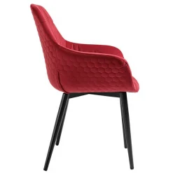 Tischgruppe mit vier roten Stühlen - Syrec (fünfteilig)