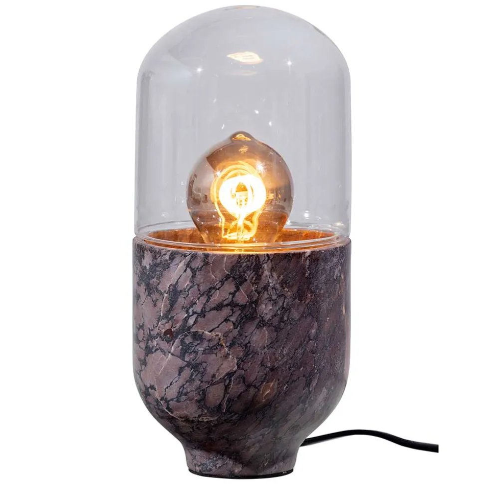 Tischlampe in Grau Braun Marmor - Adiana (2er Set)