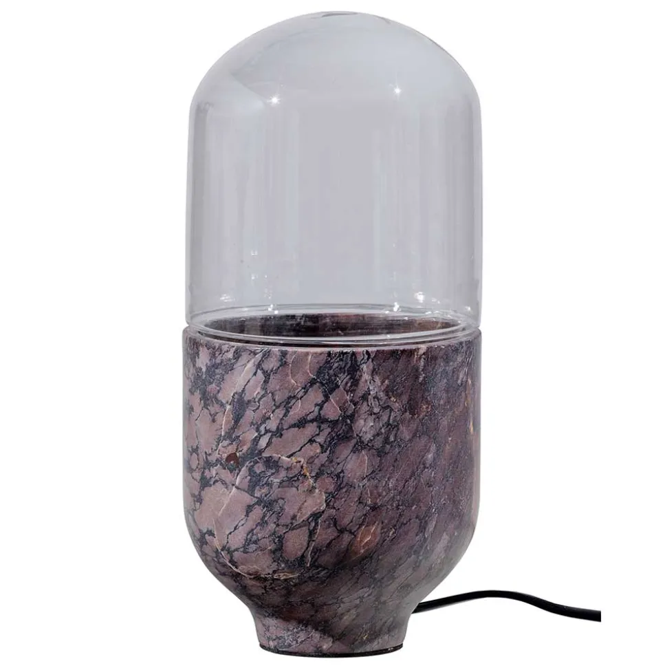 Tischlampe in Grau Braun Marmor - Adiana (2er Set)