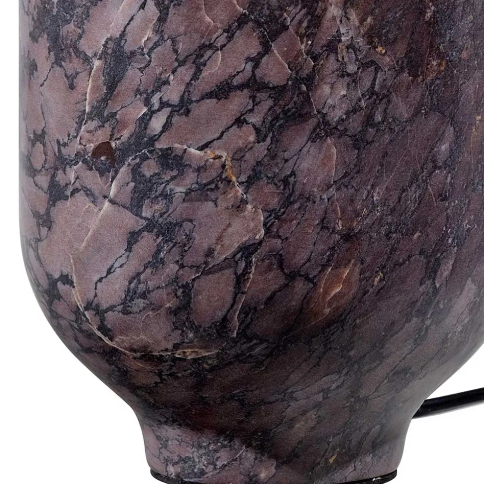 Tischlampe in Grau Braun Marmor - Adiana (2er Set)