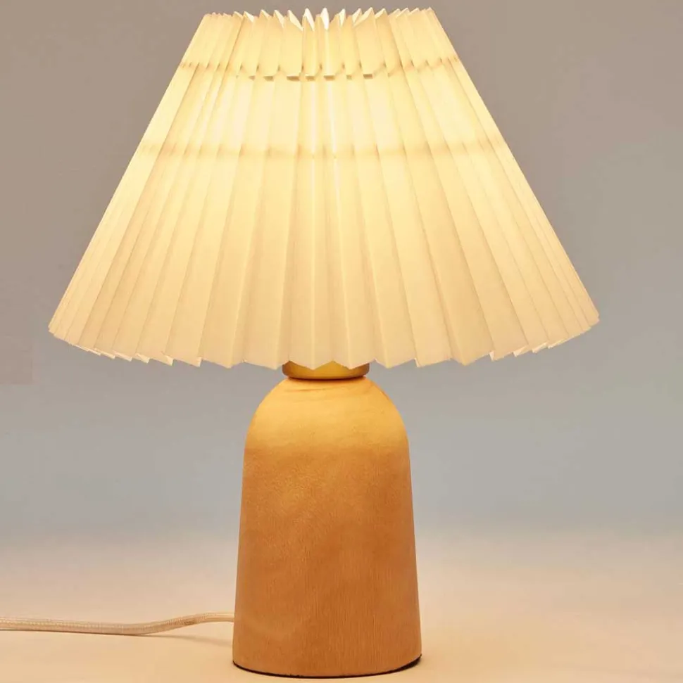 Tischlampe mit Holzfuß - Lydosca