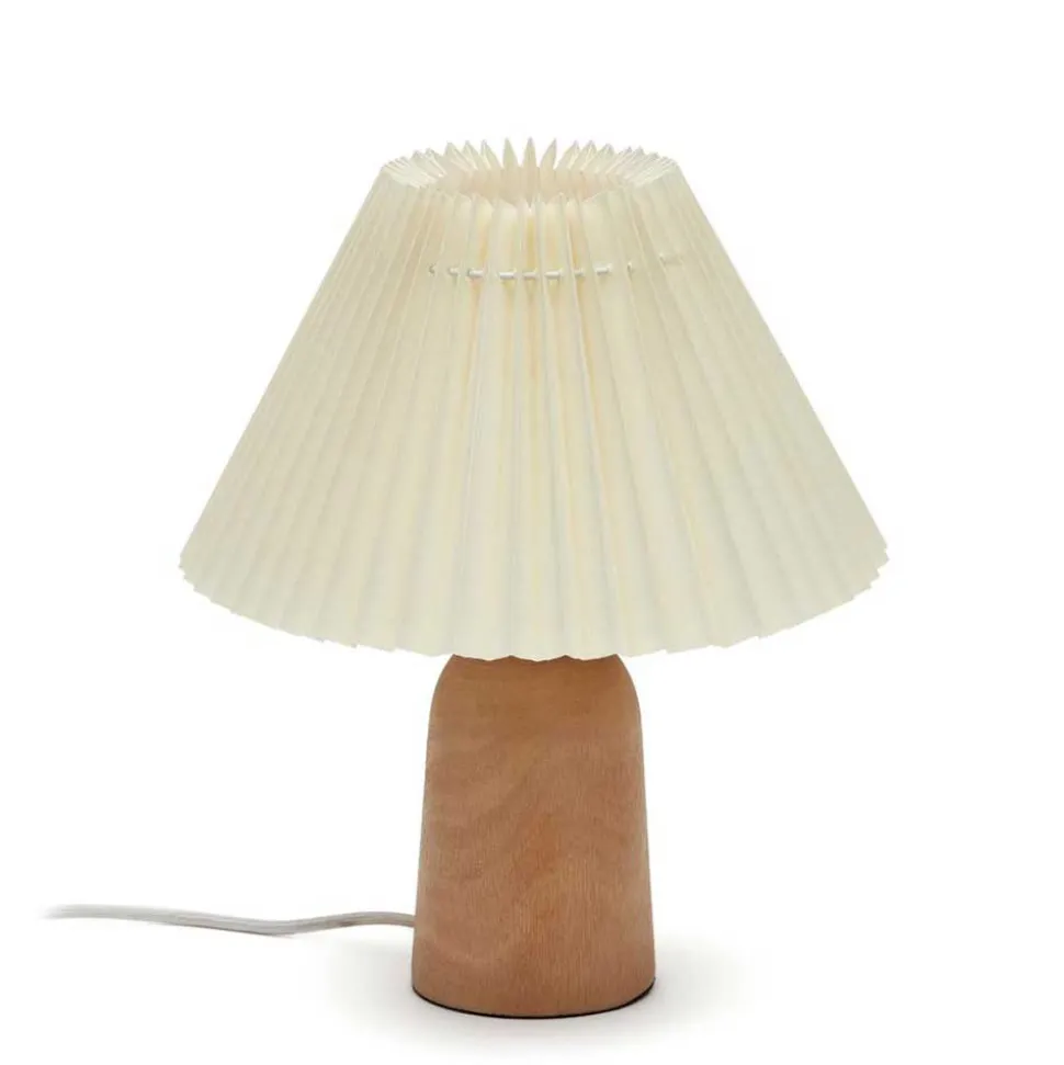 Tischlampe mit Holzfuß - Lydosca