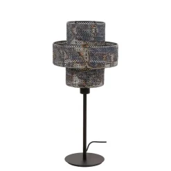 Tischleuchte in Schwarzbraun Metall - Three