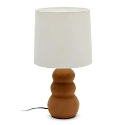 Tischleuchte in Weiß und Terracotta - Kuraico