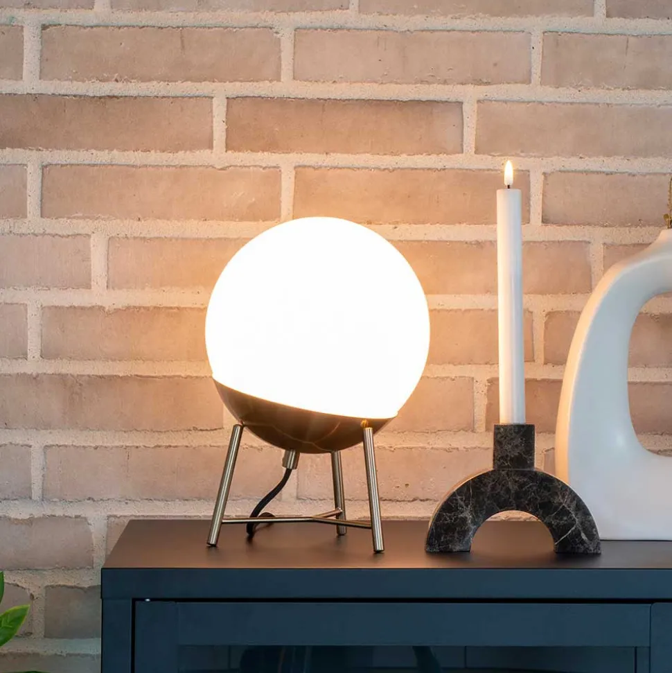 Tischleuchte mit weißem Glas Kugel - Millana