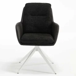 Tischsessel in Anthrazit und Weiß - Garrysa (2er Set)