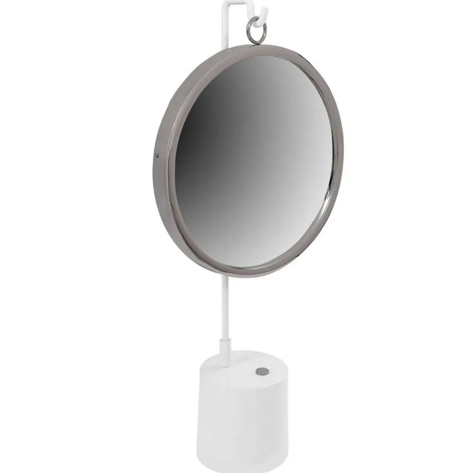 Tischspiegel in Silberfarben und Weiß - Cavan