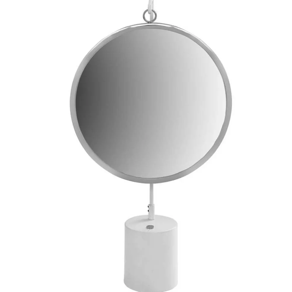 Tischspiegel in Silberfarben und Weiß - Cavan