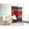 3-tlg Paravent Betonwand & rote Farbe - Zibao
