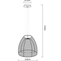 Tolle Hängeleuchte Pianasola mit Aluminiumdrähten